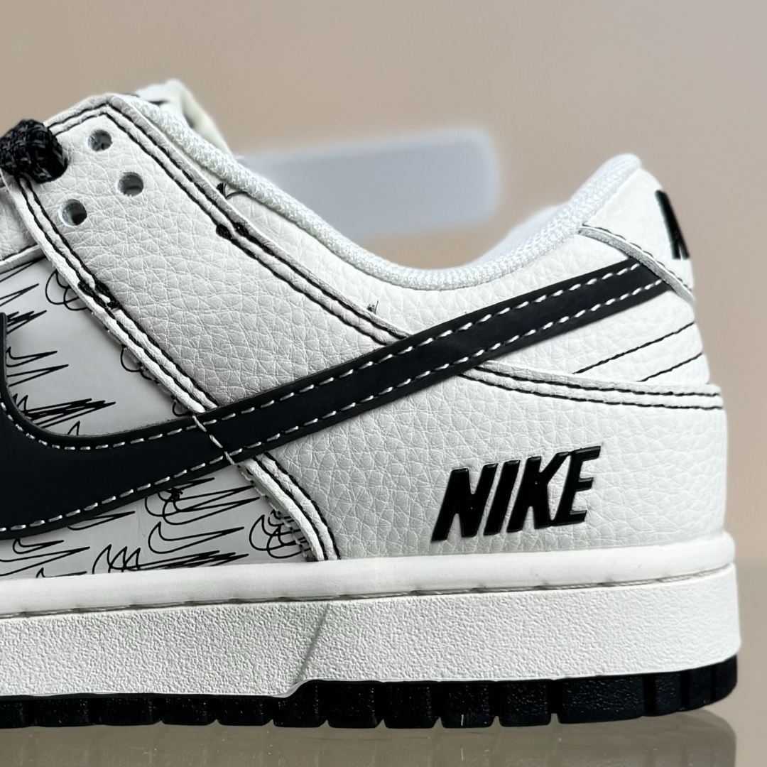 280 Nike SB Dunk Low 联名 米黑多小勾 高端定制 低帮休闲板鞋 HH7518-094