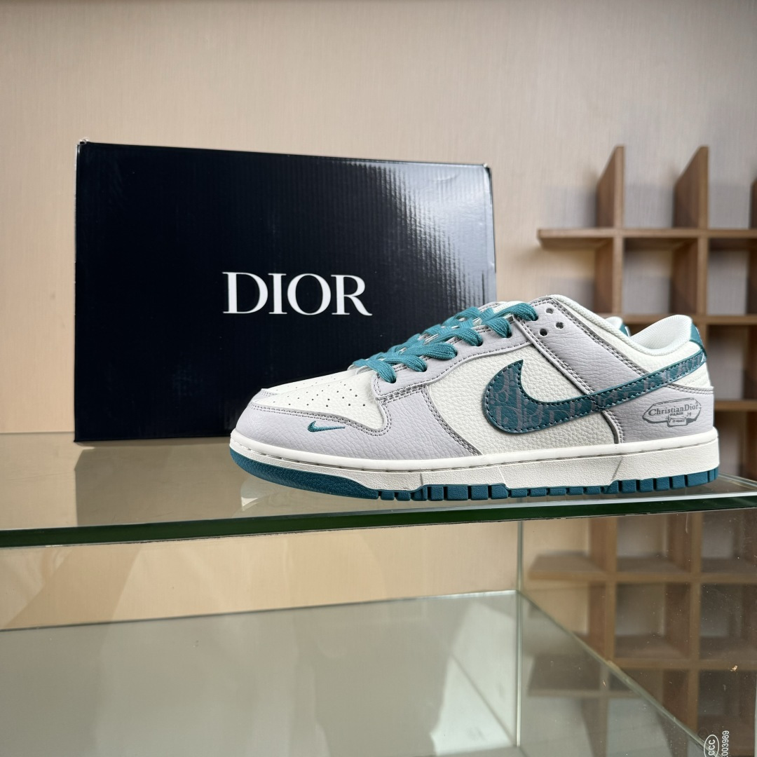 280 Nike SB Dunk Low 迪奥联名 白灰 周年高端定制 低帮休闲板鞋 ZH2588-277