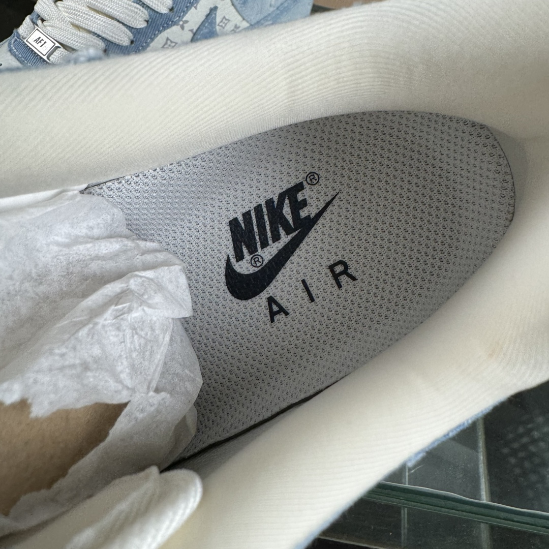260 Nike Air Force 1 Low 07 x Louis Vuitton 蓝白牛仔 YF9511-814