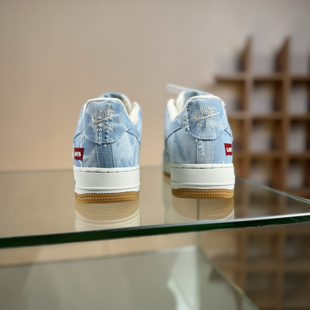 260 Nike Air Force 1 Low 07 x Louis Vuitton 蓝白牛仔 YF9511-814