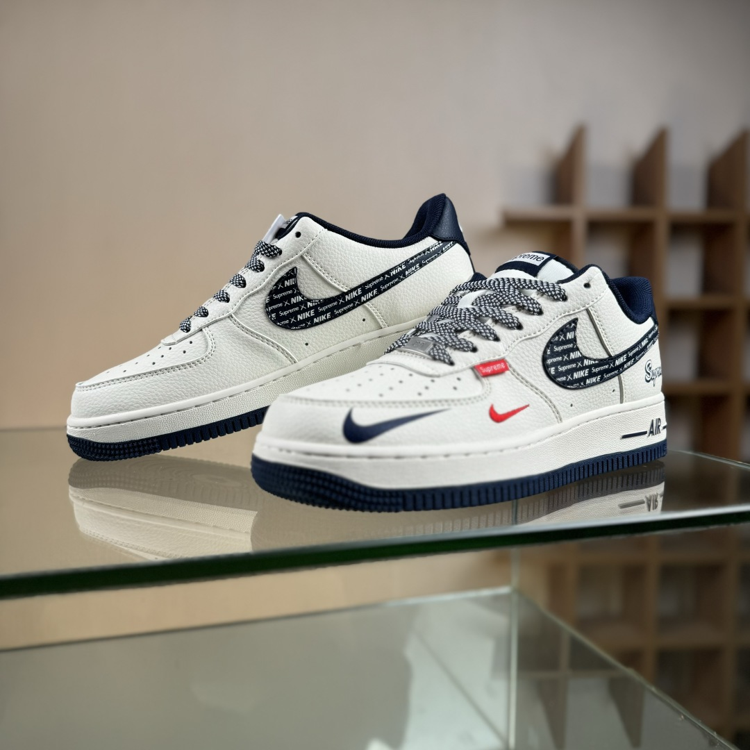 260 Nike Air Force 1'07 Low 联名 米白迷彩红蓝钩 空军一号低帮休闲板鞋 XD2588-609