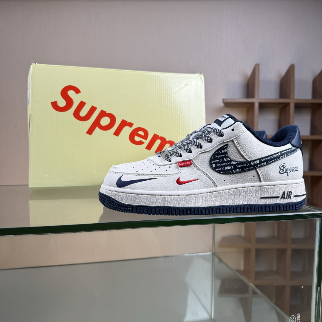 260 Nike Air Force 1'07 Low 联名 米白迷彩红蓝钩 空军一号低帮休闲板鞋 XD2588-609