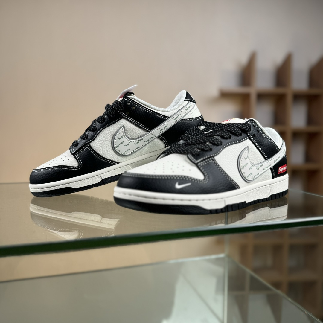 280 Nike SB Dunk Low Supreme联名 米黑银 高端定制 低帮休闲板鞋 HH7518-099