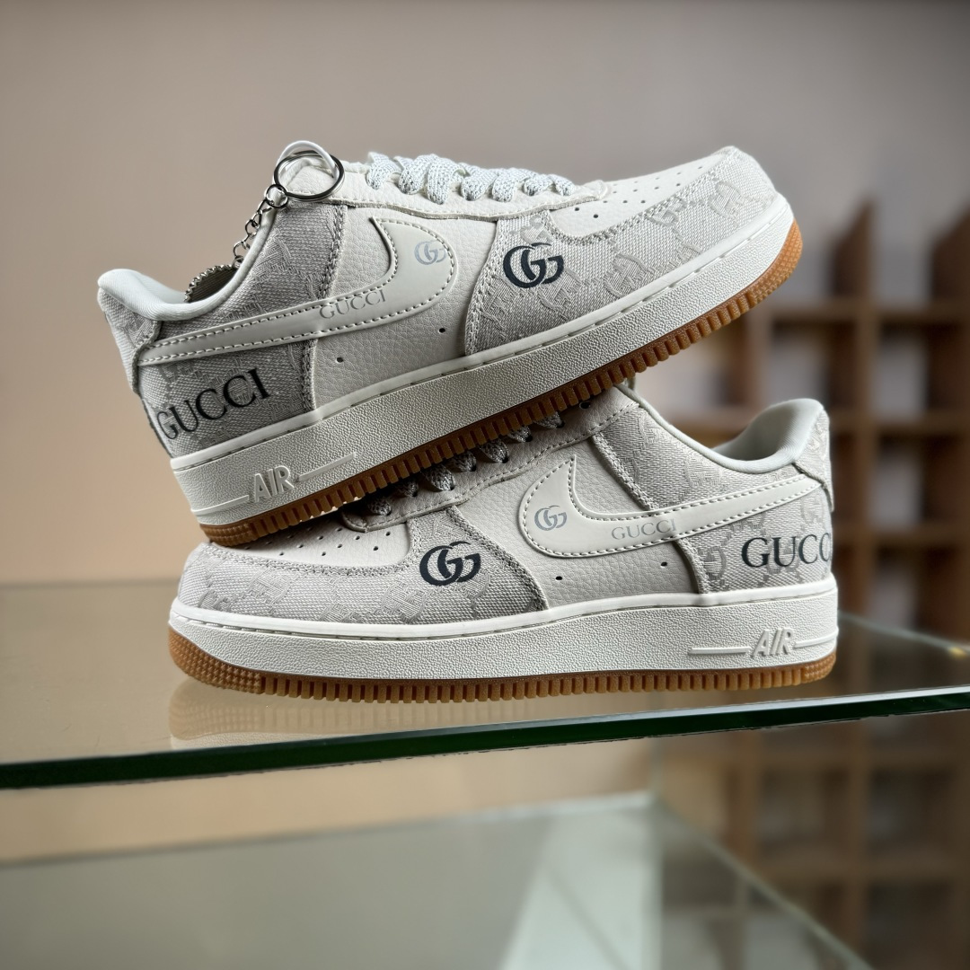 260 Nike Air Force 1'07 Low 古驰联名 烟灰生胶 空军一号低帮休闲板鞋 DK0188-084