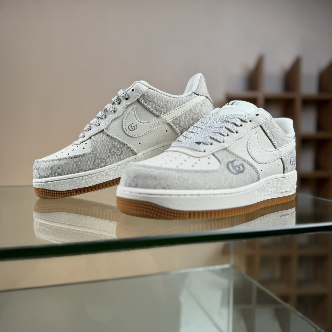 260 Nike Air Force 1'07 Low 古驰联名 烟灰生胶 空军一号低帮休闲板鞋 DK0188-084