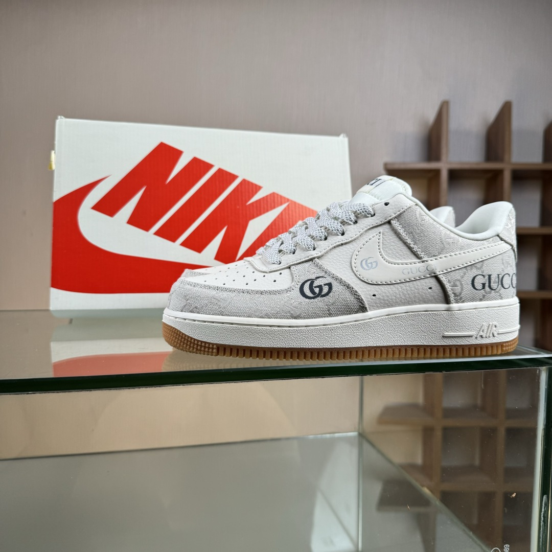 260 Nike Air Force 1'07 Low 古驰联名 烟灰生胶 空军一号低帮休闲板鞋 DK0188-084