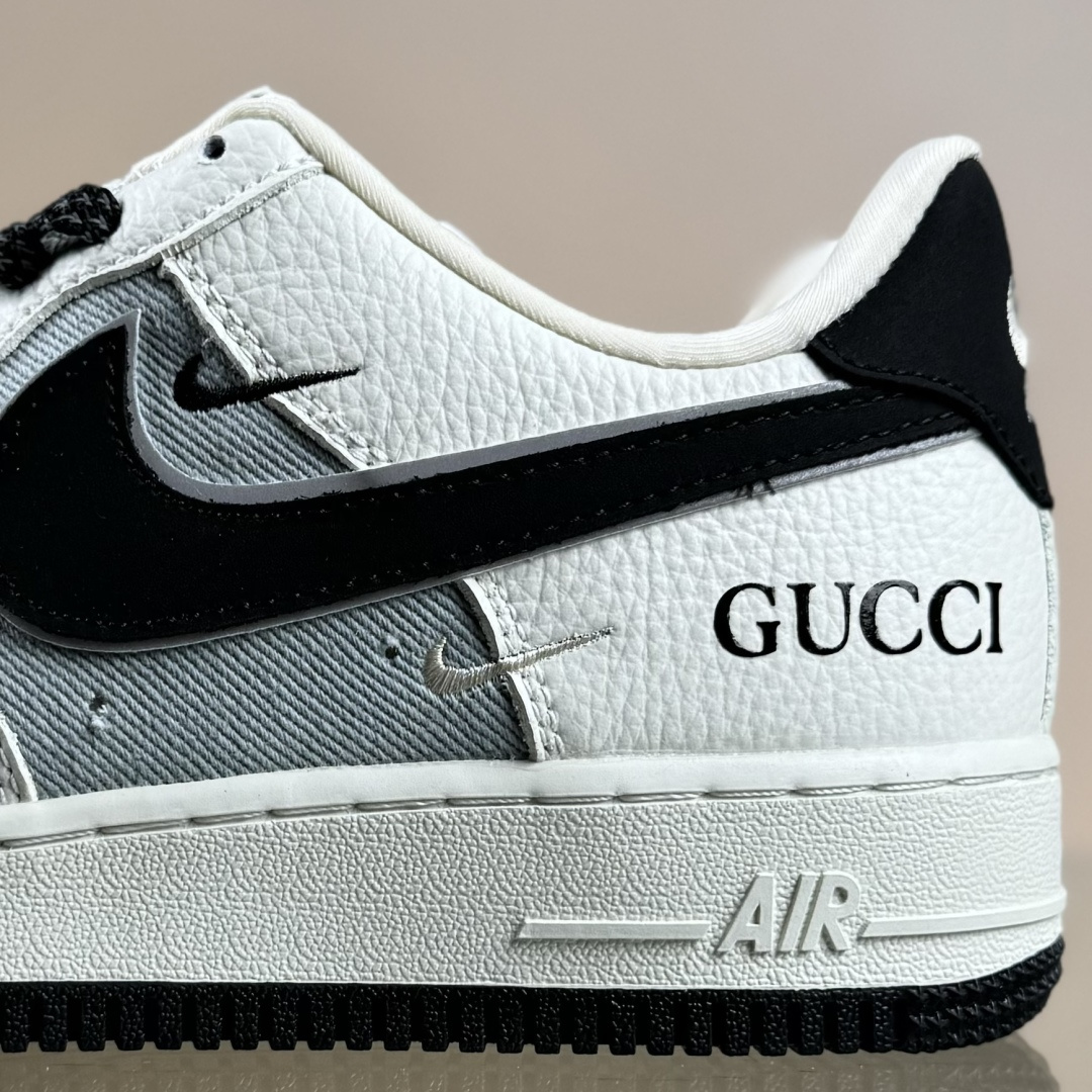 260 Nike Air Force 1'07 Low 古驰联名 白灰黑 空军一号低帮休闲板鞋 YF9511-808