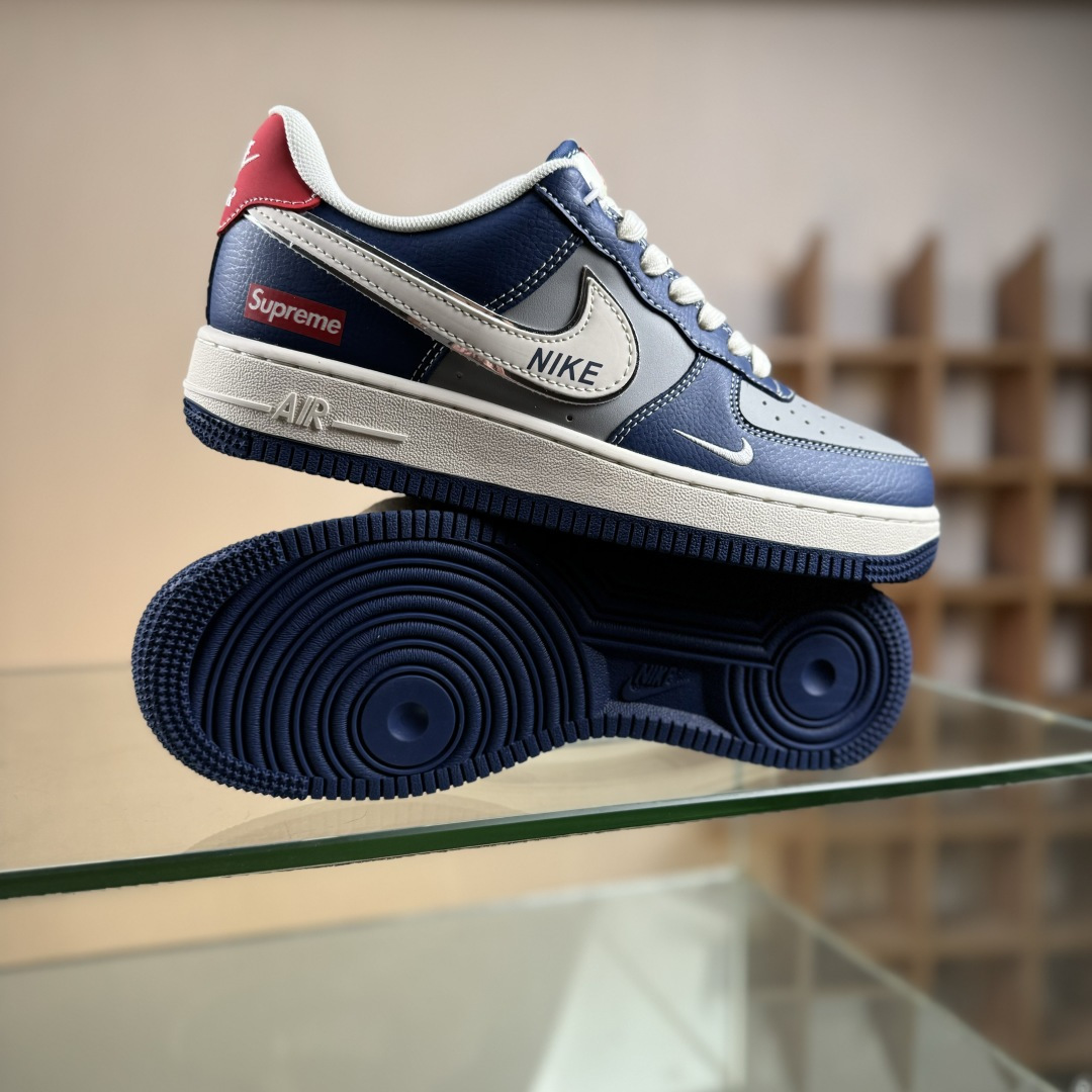 260 Nike Air Force 1'07 Low Superme联名 白蓝灰红 空军一号低帮休闲板鞋 XD2588-602