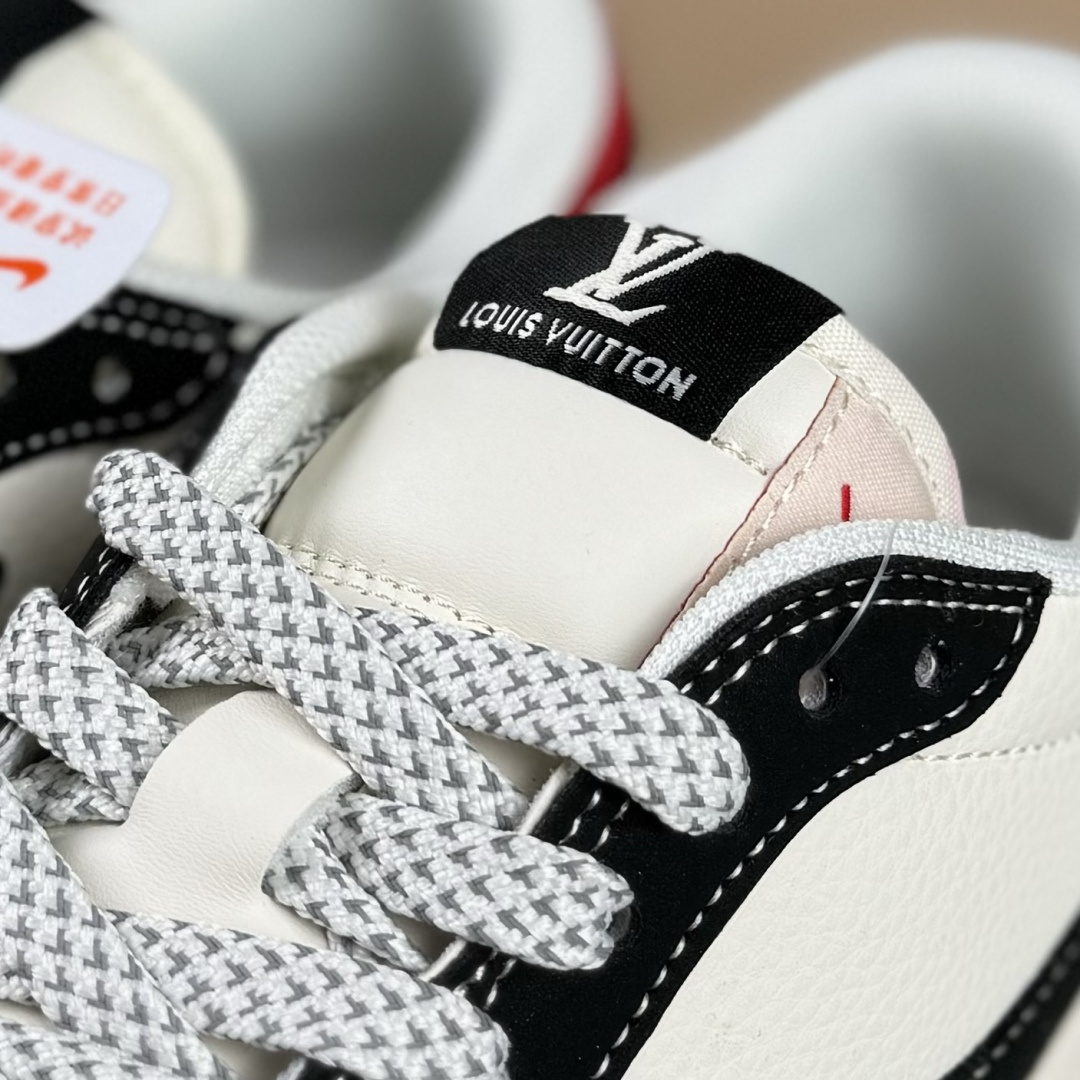 280 Travis Scott x Fragment Design x Air Jordan 1 Low SP AJ1 乔1 LV联名 红尾黑勾 低帮文化休闲板鞋 ZH2598-162