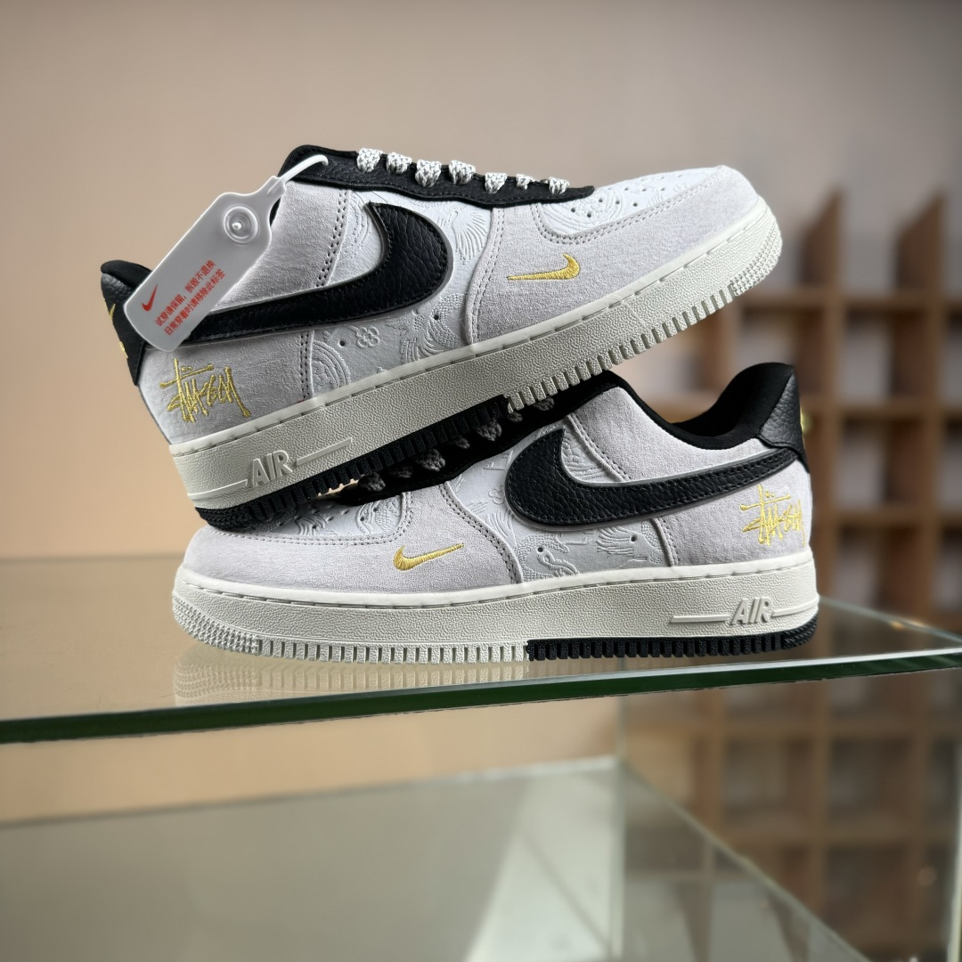 260 Nike Air Force 1'07 Low 联名 白黑灰空军 空军一号低帮休闲板鞋 YF9511-805