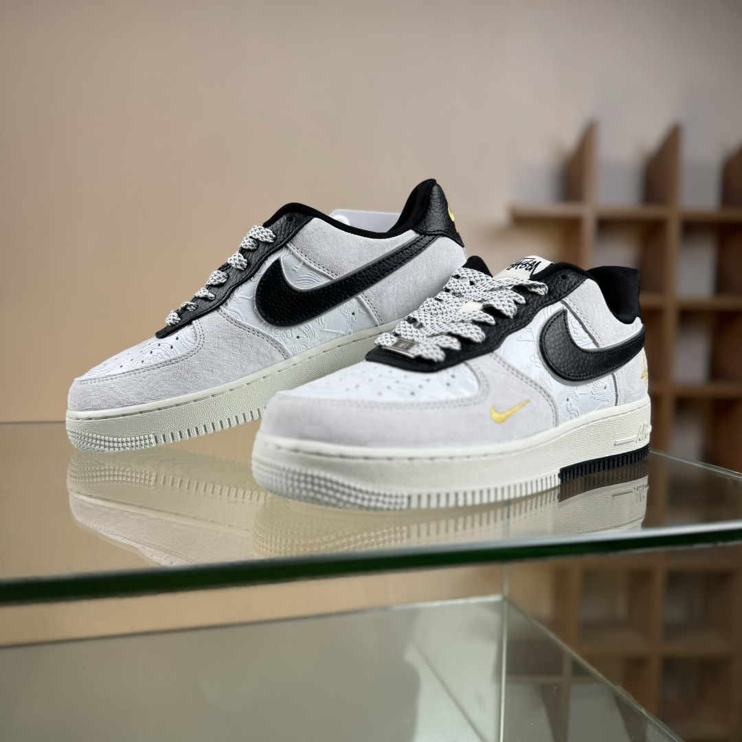 260 Nike Air Force 1'07 Low 联名 白黑灰空军 空军一号低帮休闲板鞋 YF9511-805