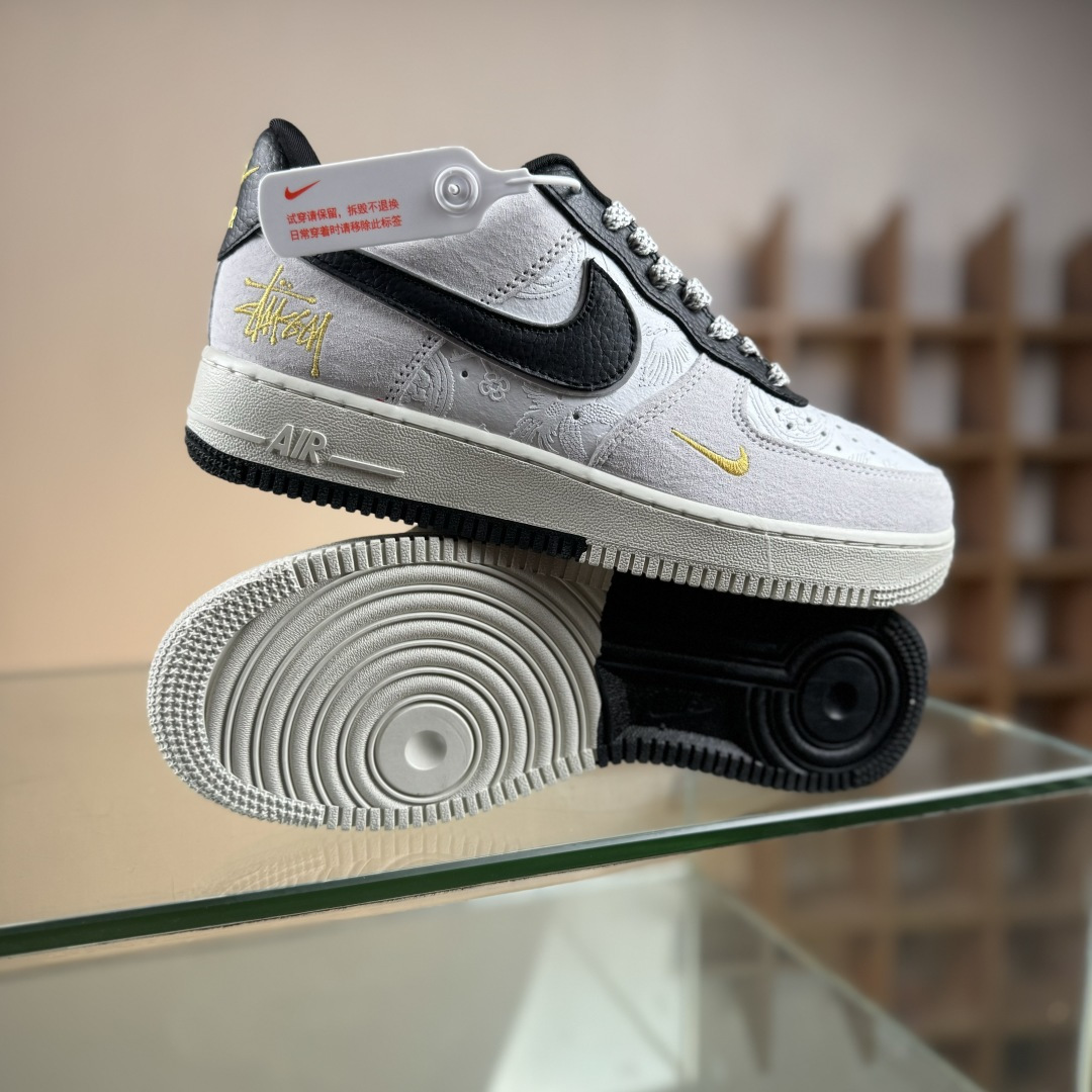 260 Nike Air Force 1'07 Low 联名 白黑灰空军 空军一号低帮休闲板鞋 YF9511-805
