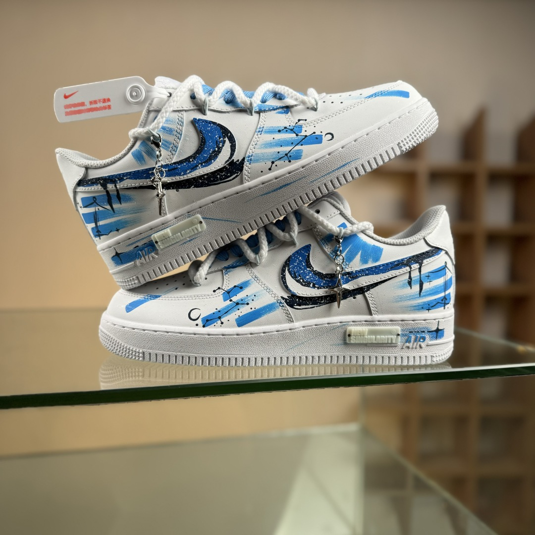 260 Nike Air Force 1'07 Low ”Sagittarius” 手绘涂鸦 十二星座系列 射手座 空军一号低帮休闲板鞋 星座11231221