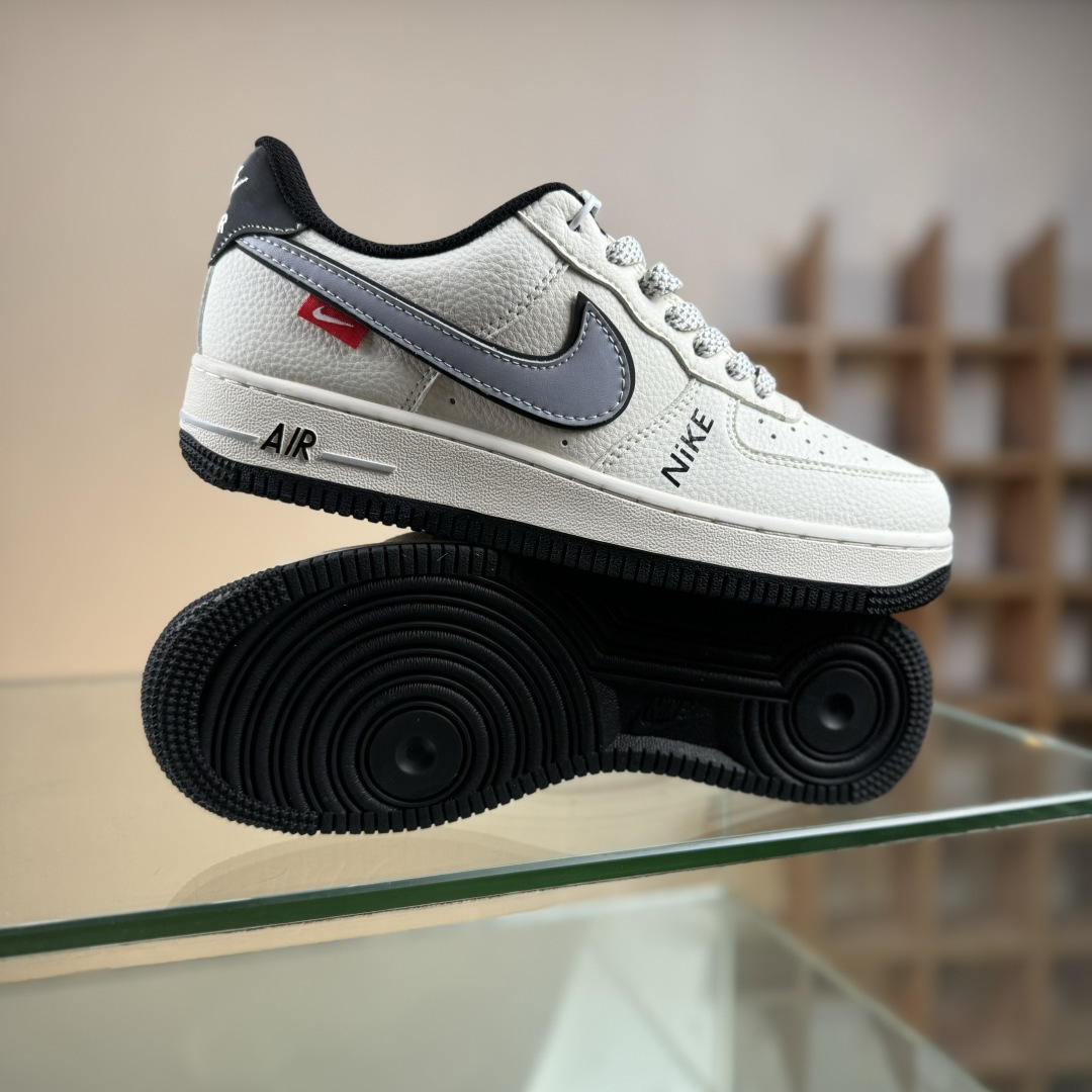 Nike Air Force 1'07 Low 米灰黑字母 空军一号低帮休闲板鞋 JS8028-018