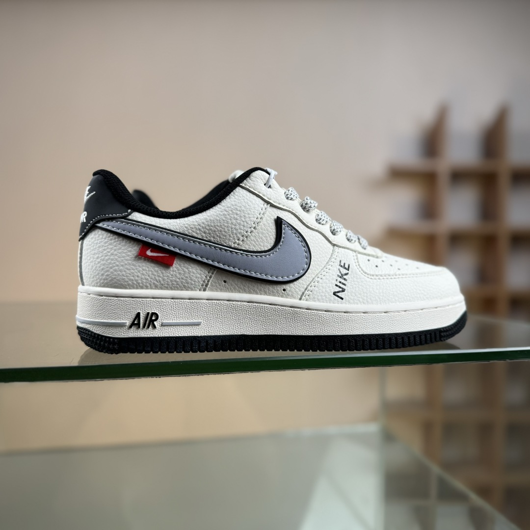 Nike Air Force 1’07 Low 米灰黑字母 空军一号低帮休闲板鞋 JS8028-018