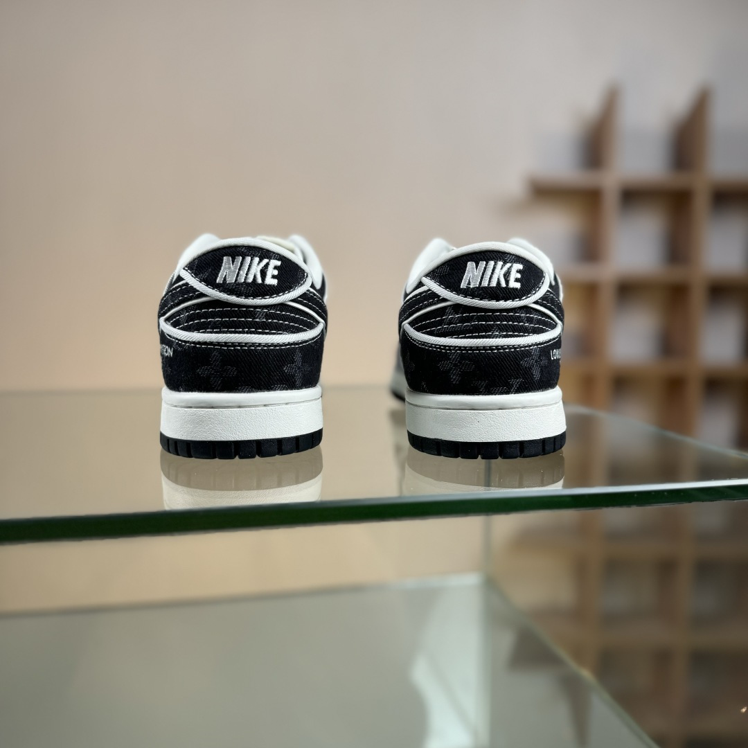 280 Nike SB Dunk Low LV联名 白深黑牛仔 高端定制 低帮休闲板鞋 SC0601-467