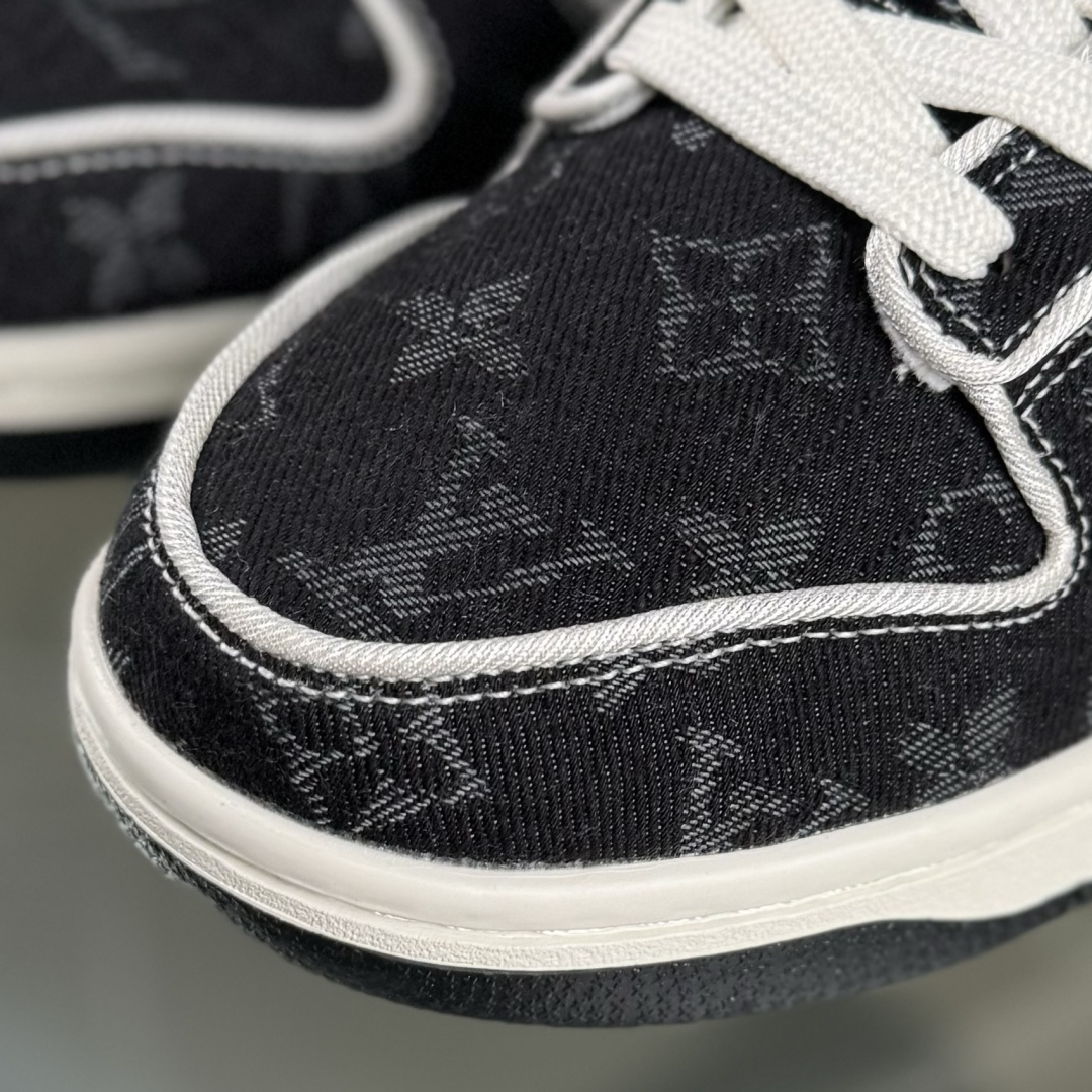 280 Nike SB Dunk Low LV联名 白深黑牛仔 高端定制 低帮休闲板鞋 SC0601-467