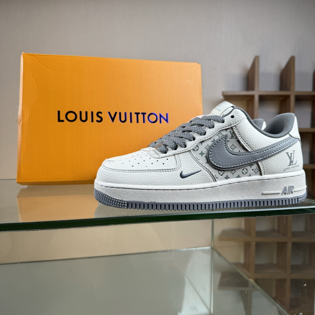 260 Nike Air Force 1'07 Low LV联名 印花米灰勾 空军一号低帮休闲板鞋 HH7518-079