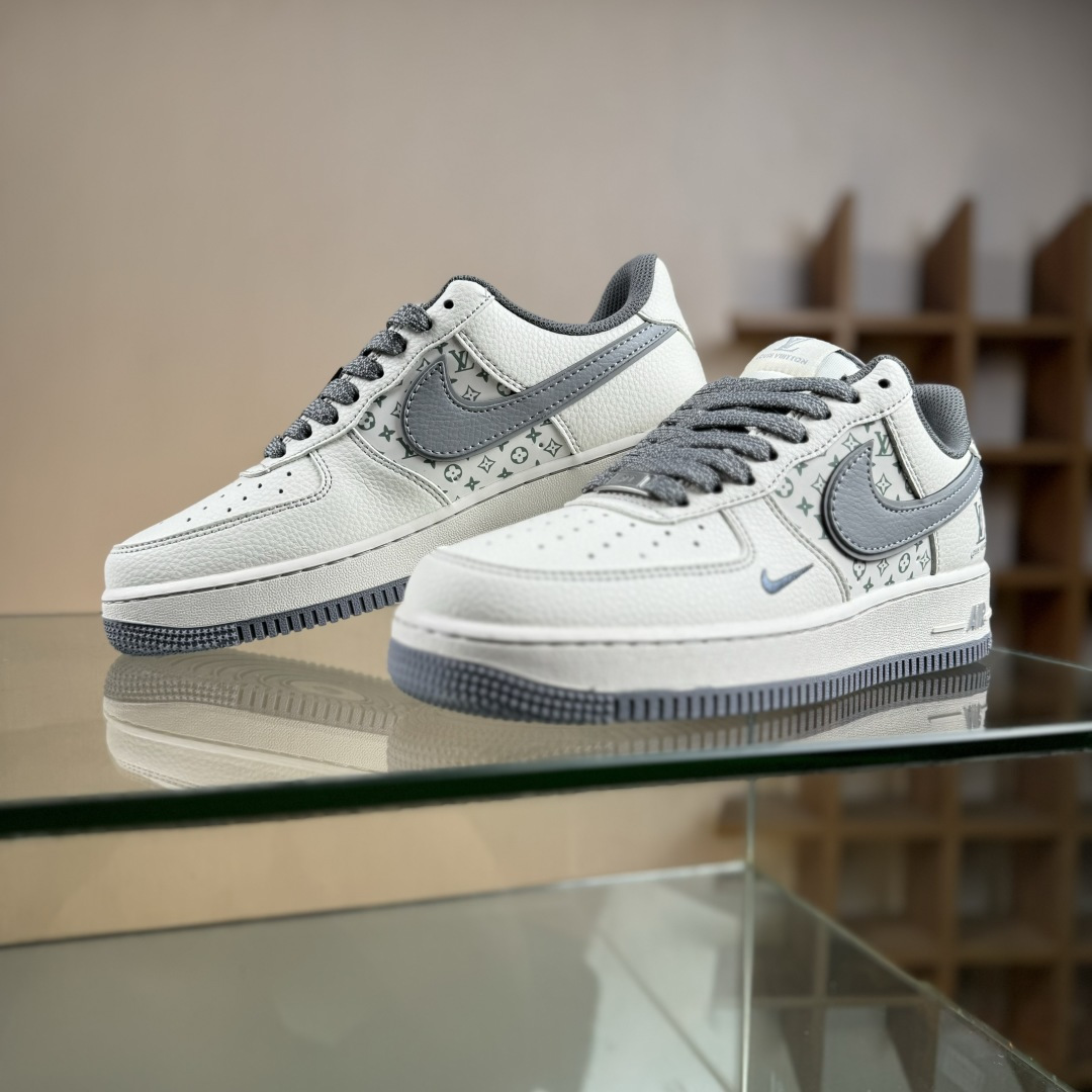 260 Nike Air Force 1'07 Low LV联名 印花米灰勾 空军一号低帮休闲板鞋 HH7518-079