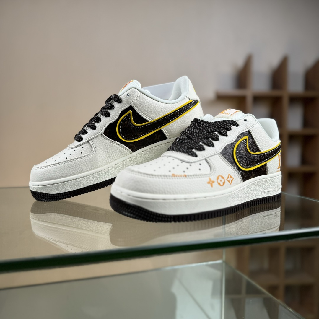 260 Nike Air Force 1'07 Low LV联名 米棕拼接 空军一号低帮休闲板鞋 DD1982-302