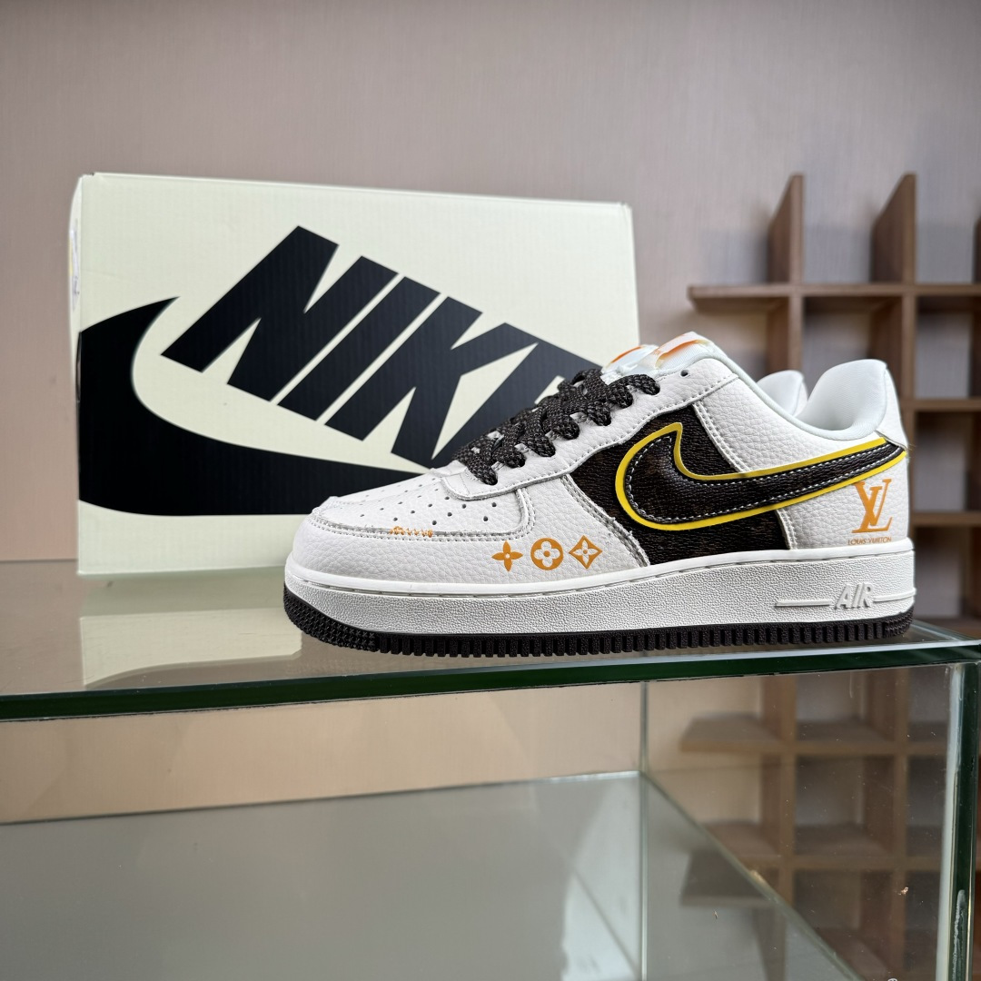 260 Nike Air Force 1'07 Low LV联名 米棕拼接 空军一号低帮休闲板鞋 DD1982-302