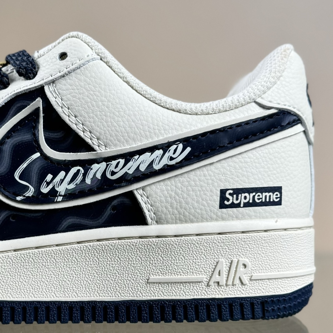 260 Nike Air Force 1'07 Low Supreme联名 波纹米蓝 空军一号低帮休闲板鞋 XY2025-001