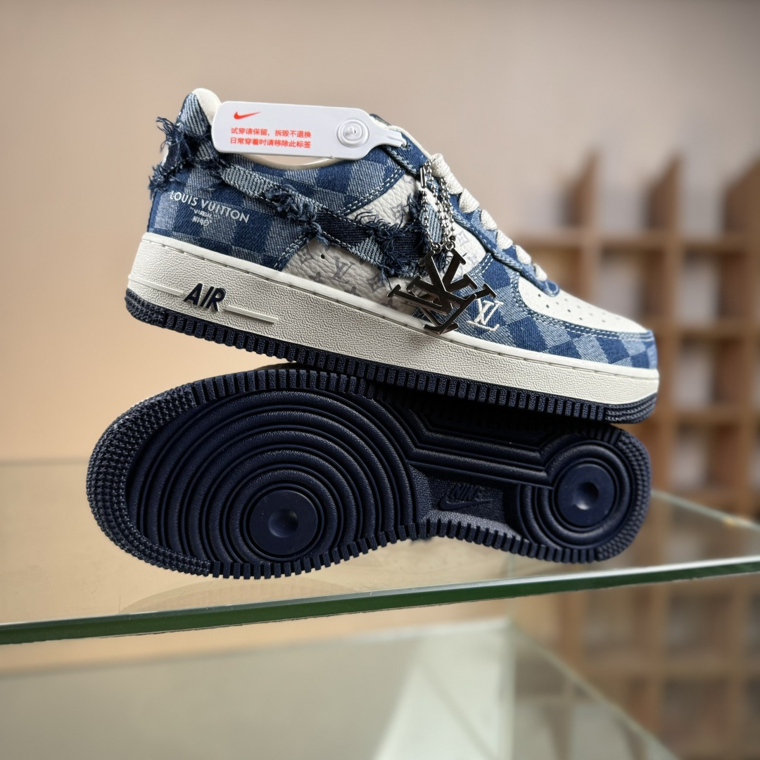 260 Nike Air Force 1'07 Low 联名 白海军蓝 空军一号低帮休闲板鞋 YF9511-816