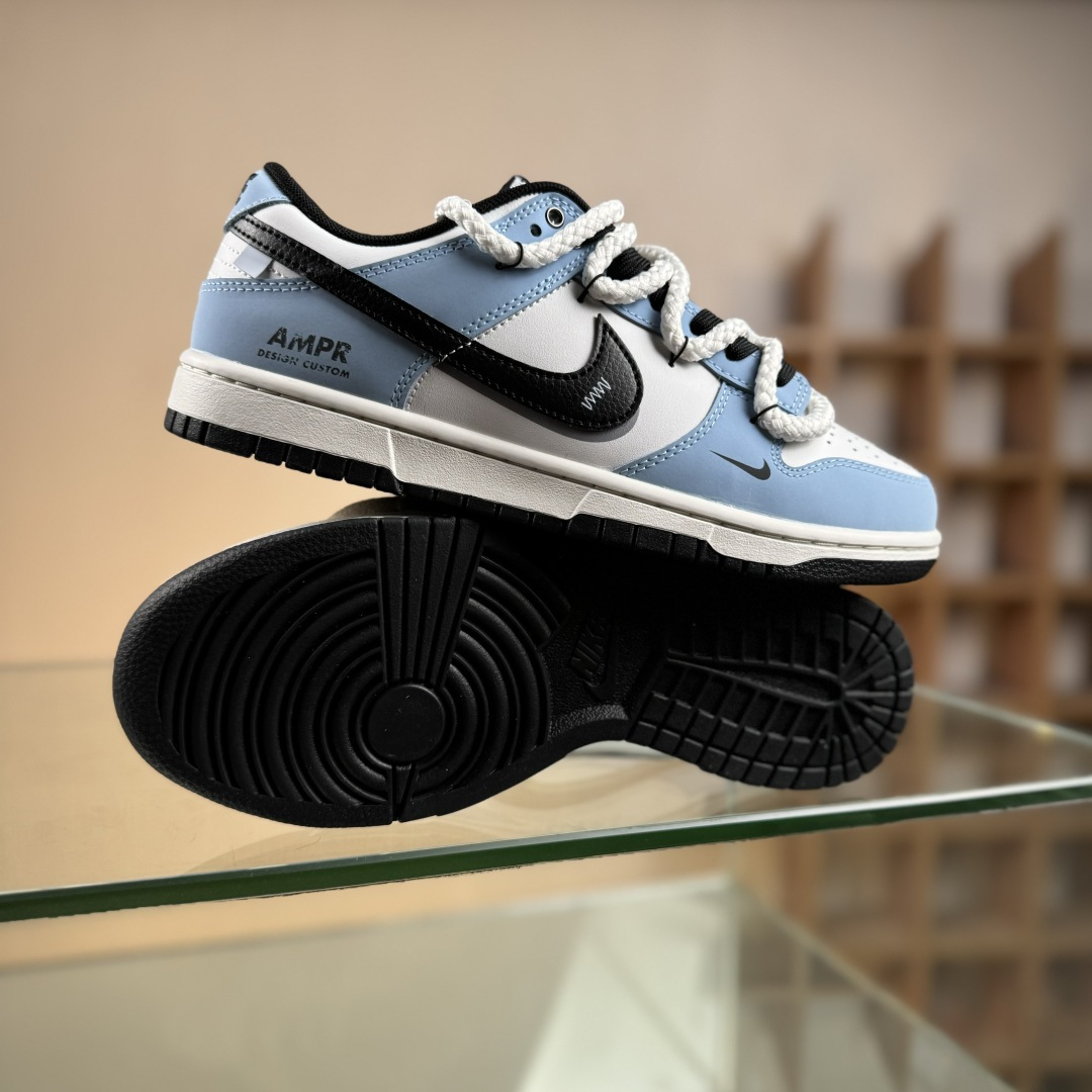 280 Nike SB Dunk Low 逍遥游 蓝白黑小勾绑带 BB0620-113