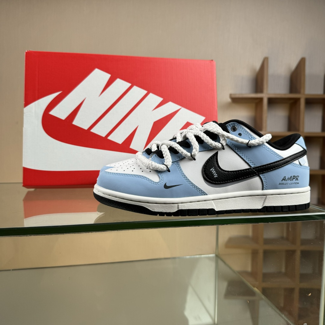 280 Nike SB Dunk Low 逍遥游 蓝白黑小勾绑带 BB0620-113