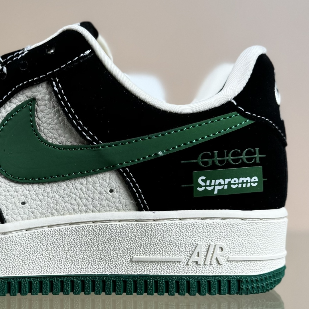 260 Nike Air Force 1 Low 07 x GUCCI x Superme 黑白绿小勾满天星 KJ1688-017