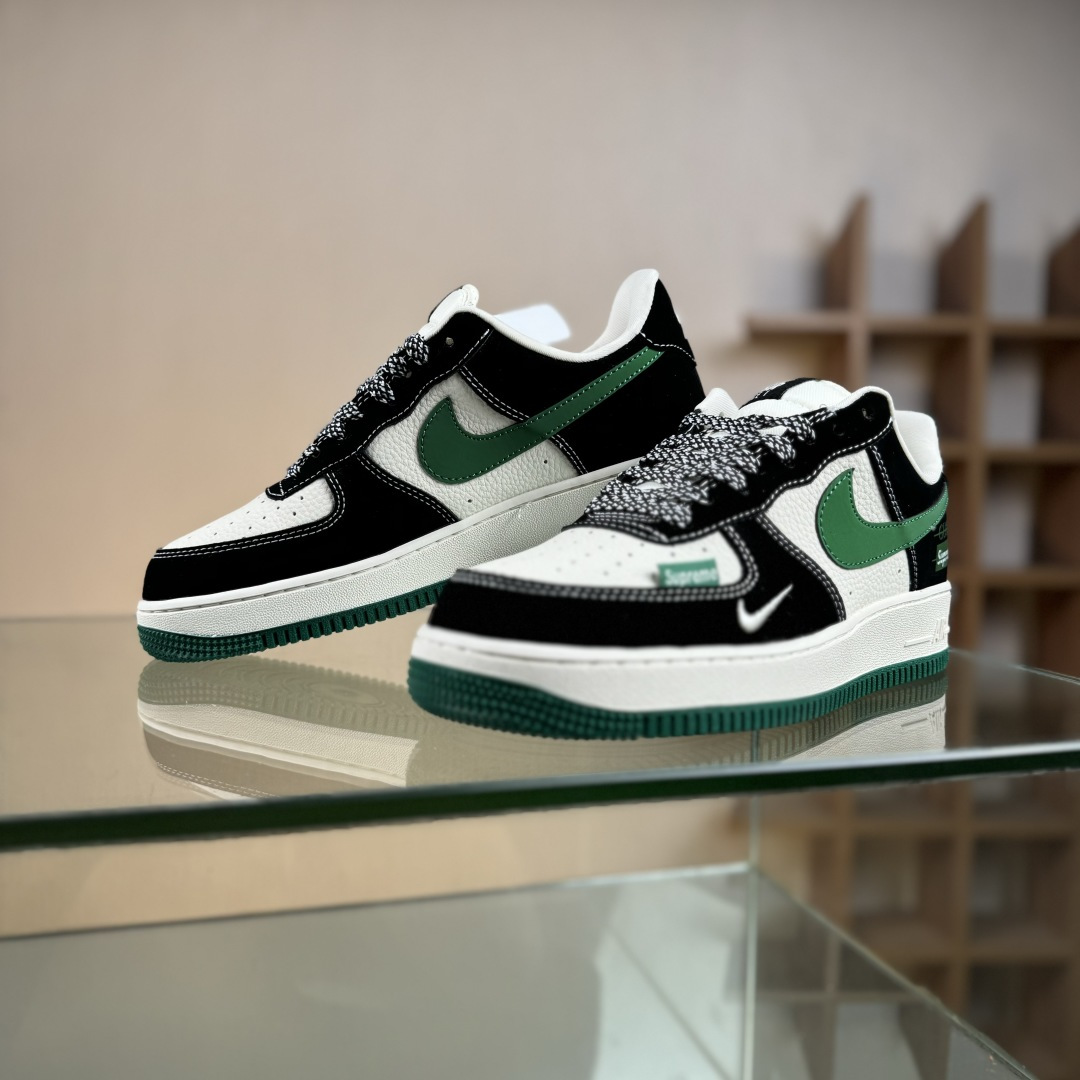260 Nike Air Force 1 Low 07 x GUCCI x Superme 黑白绿小勾满天星 KJ1688-017