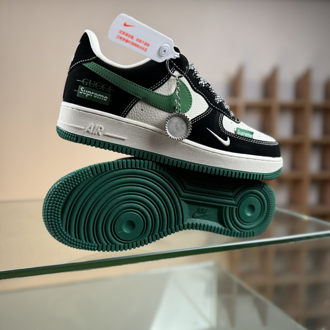 260 Nike Air Force 1 Low 07 x GUCCI x Superme 黑白绿小勾满天星 KJ1688-017