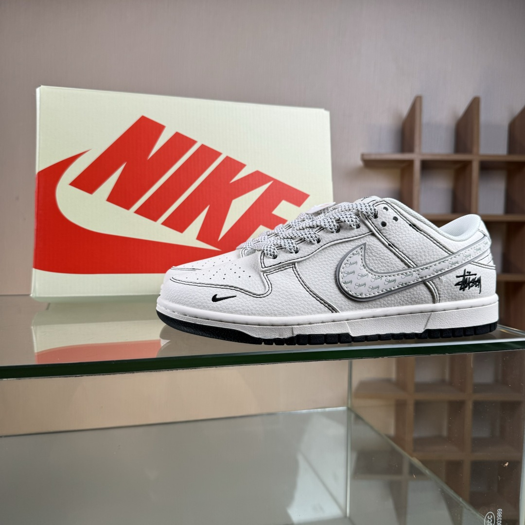 280 Nike SB Dunk Low 斯图西联名 米黑线灰银 高端定制 低帮休闲板鞋 HH7518-097