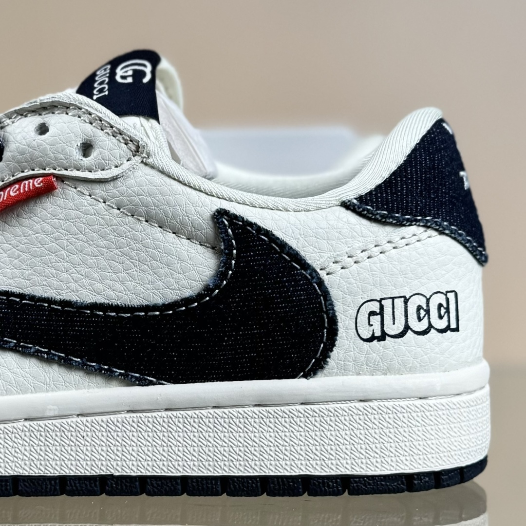 280 Travis Scott x Fragment Design x Air Jordan 1 Low SP AJ1 乔1联名 米蓝牛仔布 低帮文化休闲板鞋 JW1188-148