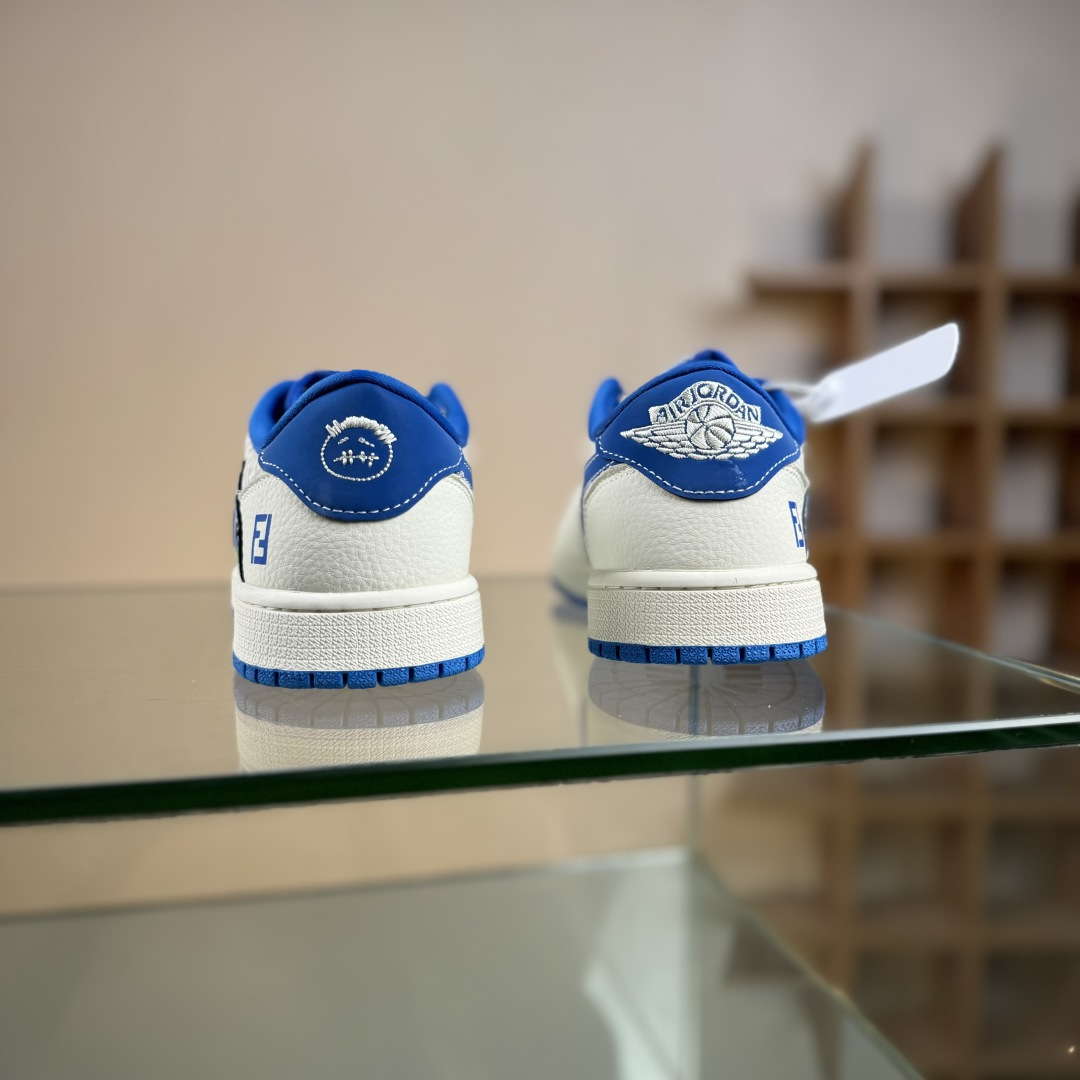 280 Travis Scott x Nike Air Jordan 1 Low x FENDI Air Jordan 1 Low 反转白蓝小勾倒钩 XS2025-080