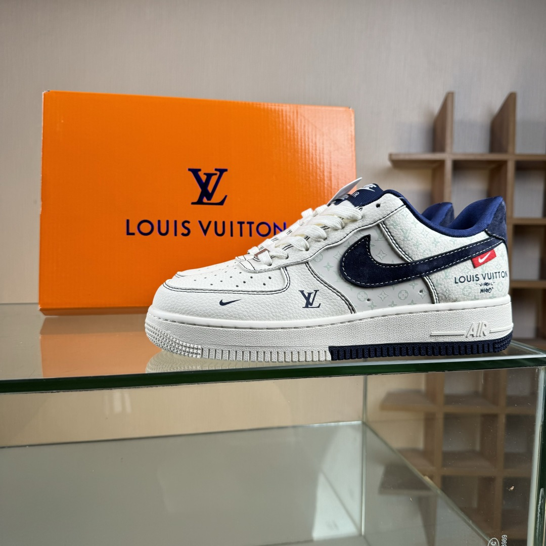 260 Nike Air Force 1'07 Low LV联名 印花米蓝勾 空军一号低帮休闲板鞋 MZ9588-817