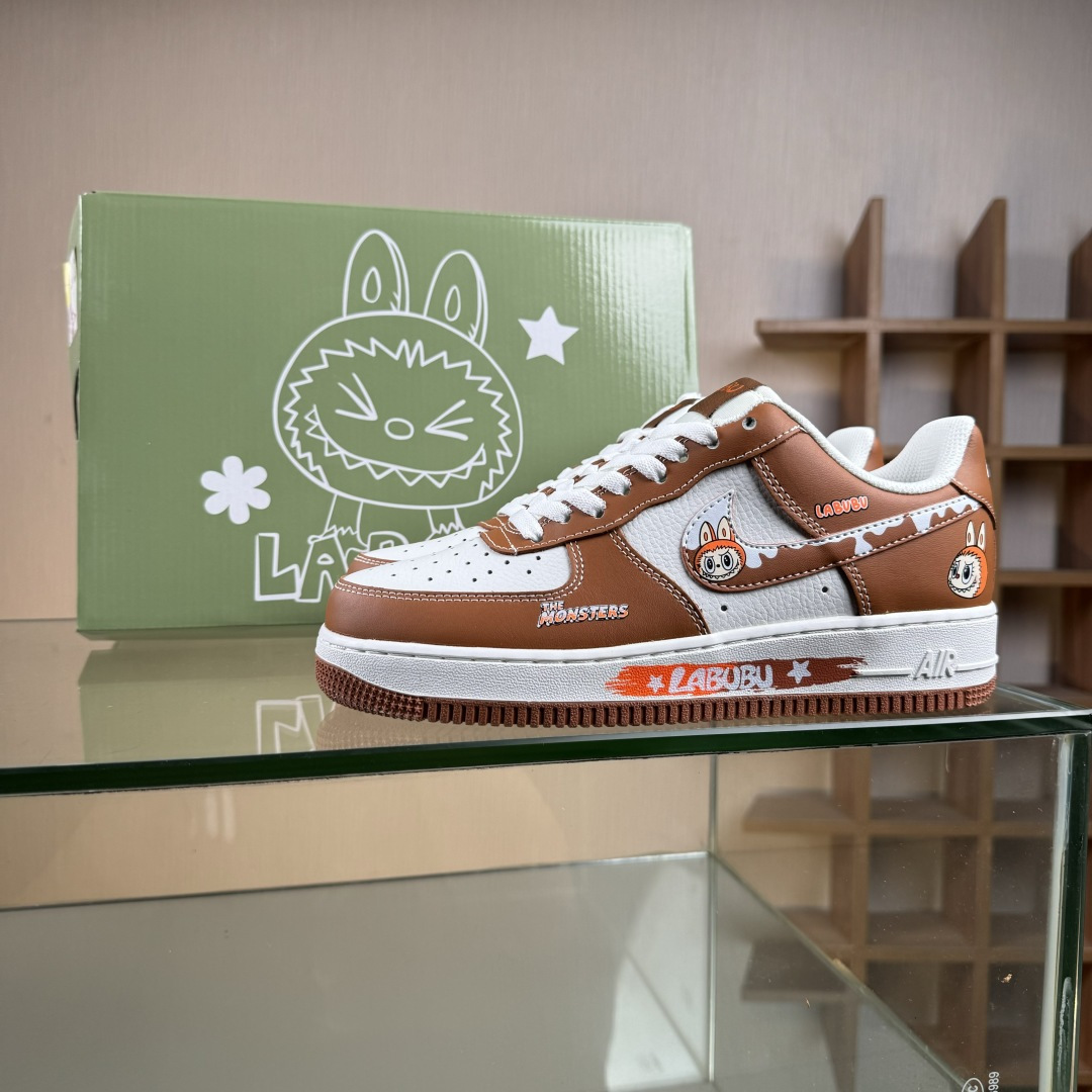 260 Nike Air Force 1 Low 07 x LABUBU 棕白 KJ5188-003