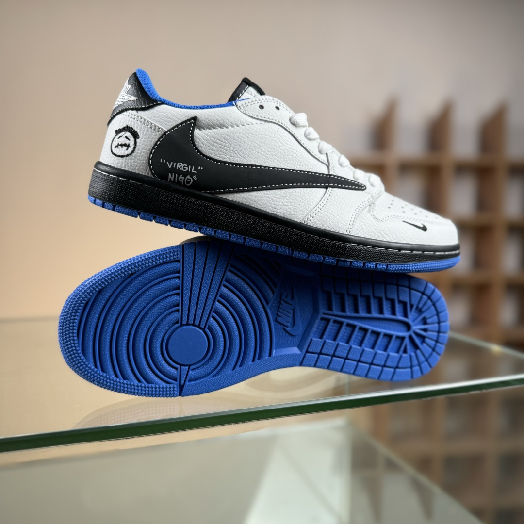 280 Travis Scott x Fragment Design x Air Jordan 1 Low SP AJ1 乔1联名 蓝底鬼脸 低帮文化休闲板鞋 DZ5899-027