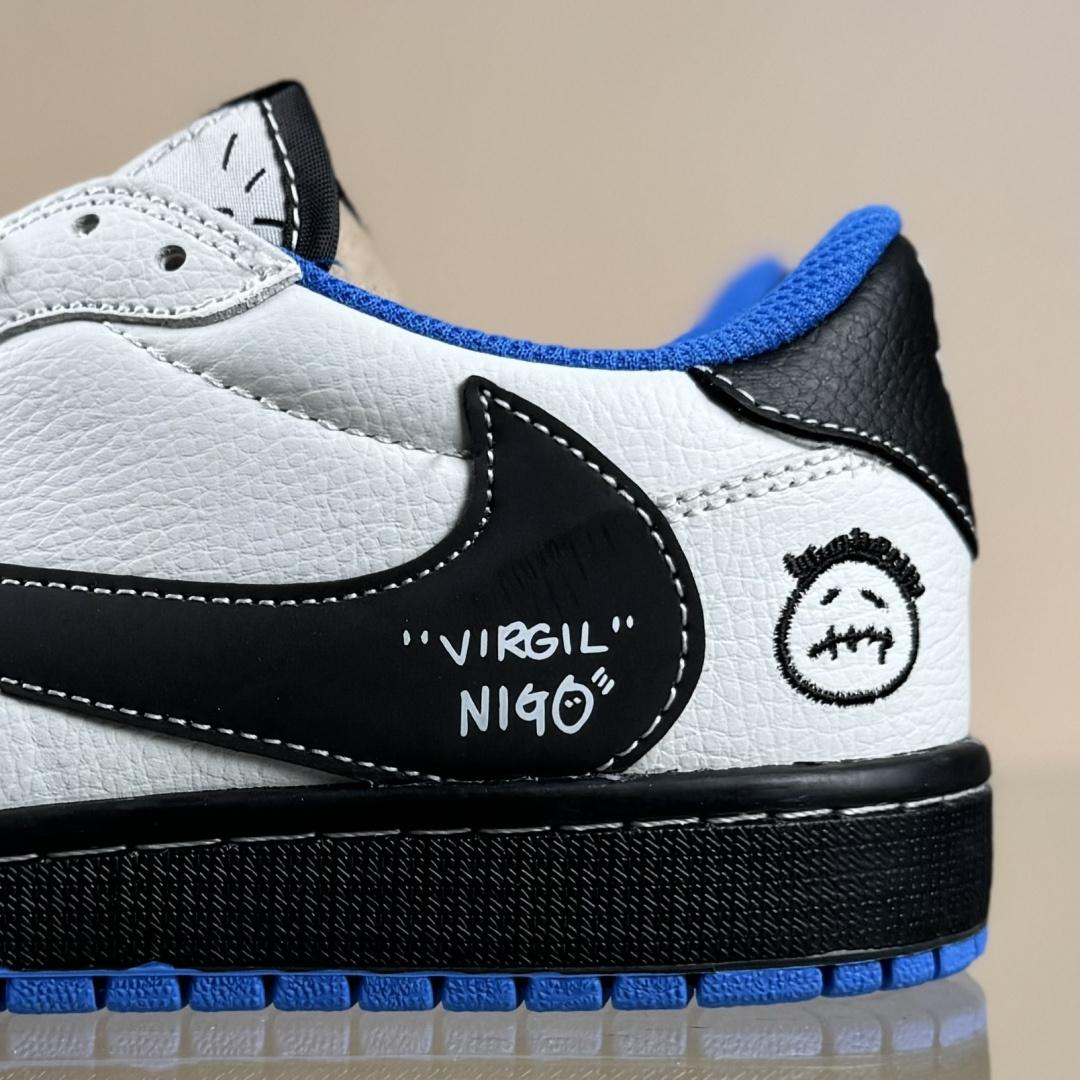 280 Travis Scott x Fragment Design x Air Jordan 1 Low SP AJ1 乔1联名 蓝底鬼脸 低帮文化休闲板鞋 DZ5899-027
