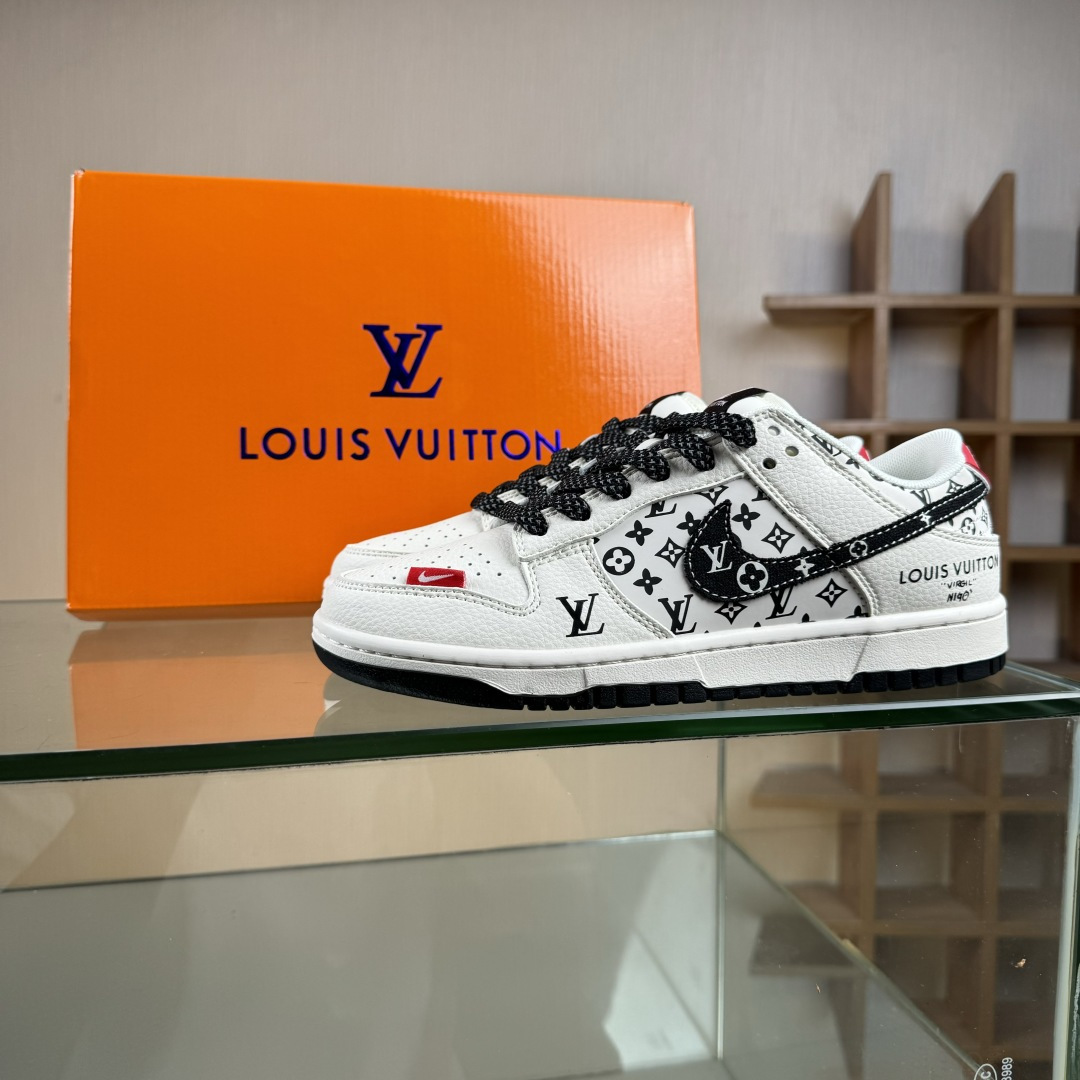 280 Nike SB Dunk Low LV联名 米黑红印花 周年高端定制 低帮休闲板鞋 HT5088-607
