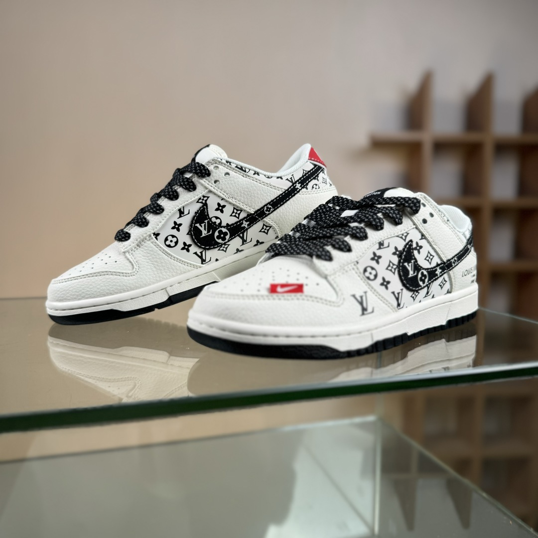 280 Nike SB Dunk Low LV联名 米黑红印花 周年高端定制 低帮休闲板鞋 HT5088-607