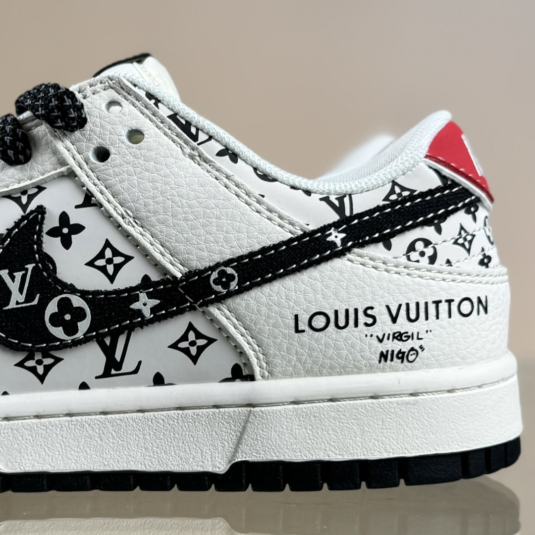 280 Nike SB Dunk Low LV联名 米黑红印花 周年高端定制 低帮休闲板鞋 HT5088-607