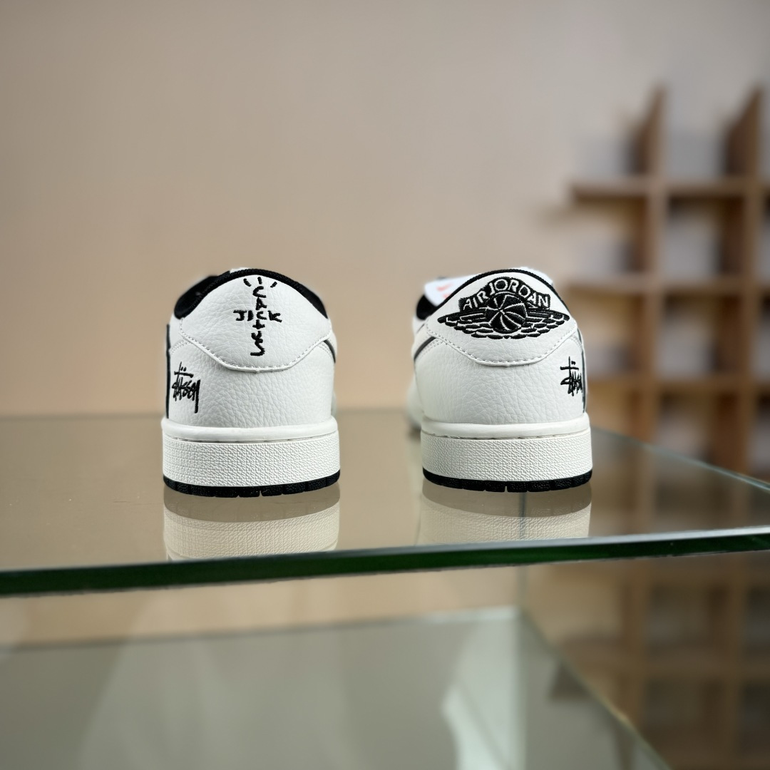 280 Travis Scott x Fragment Design x Air Jordan 1 Low SP AJ1 乔1 斯图西联名 米黑边 低帮文化休闲板鞋 CS5288-503