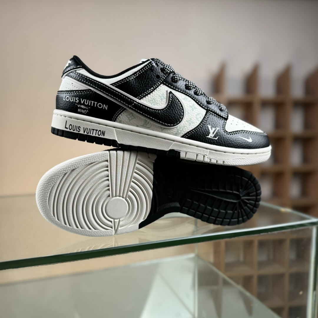 Nike SB Dunk Low x Louis Vuitton 黑白小勾满天星 HT5088-608-莆田鞋,莆田鞋货源,高仿鞋,高仿鞋货源,安福档口,莆田高仿鞋,莆田鞋批发,高仿鞋批发,莆田高仿运动鞋,高仿运动鞋,莆田运动鞋 Nike SB Dunk Low x Louis Vuitton 黑白小勾满天星 HT5088-608