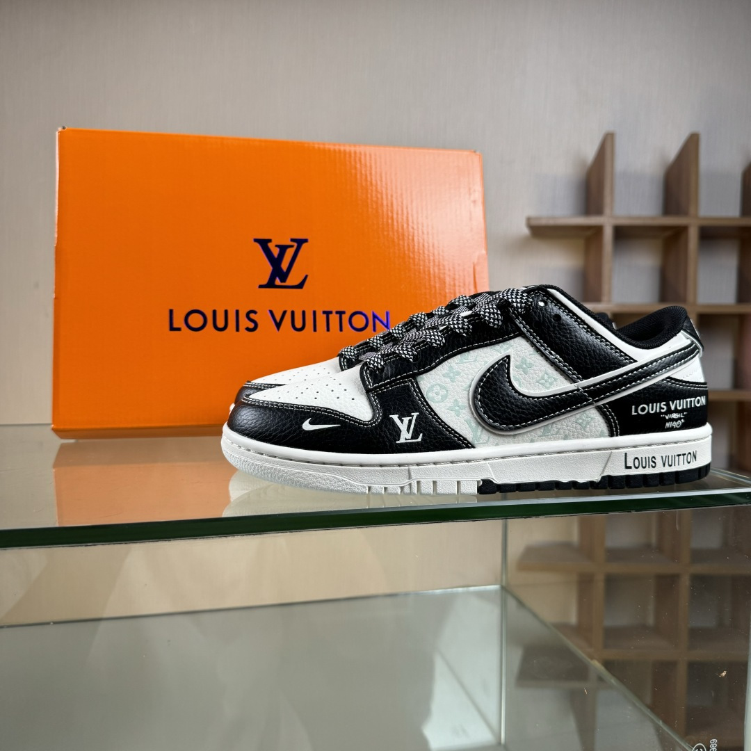 Nike SB Dunk Low x Louis Vuitton 黑白小勾满天星 HT5088-608-莆田鞋,莆田鞋货源,高仿鞋,高仿鞋货源,安福档口,莆田高仿鞋,莆田鞋批发,高仿鞋批发,莆田高仿运动鞋,高仿运动鞋,莆田运动鞋 Nike SB Dunk Low x Louis Vuitton 黑白小勾满天星 HT5088-608