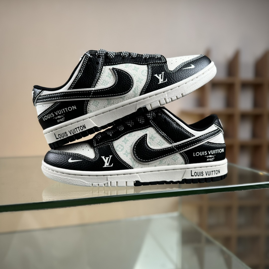 Nike SB Dunk Low x Louis Vuitton 黑白小勾满天星 HT5088-608-莆田鞋,莆田鞋货源,高仿鞋,高仿鞋货源,安福档口,莆田高仿鞋,莆田鞋批发,高仿鞋批发,莆田高仿运动鞋,高仿运动鞋,莆田运动鞋 Nike SB Dunk Low x Louis Vuitton 黑白小勾满天星 HT5088-608