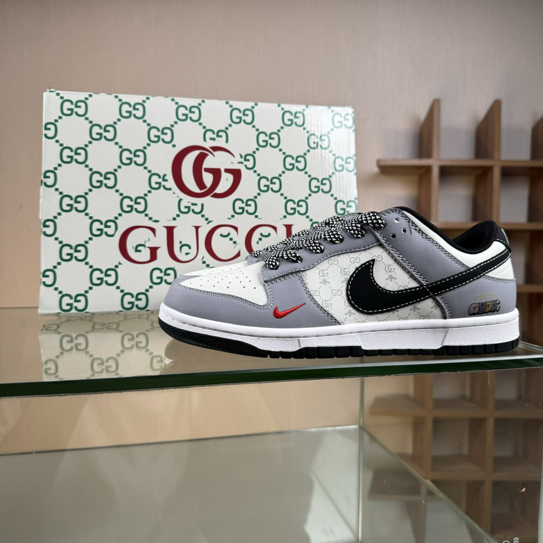 Nike SB Dunk Low x GUCCI 灰白黑小勾满天星 CS1688-134-莆田鞋,莆田鞋货源,高仿鞋,高仿鞋货源,安福档口,莆田高仿鞋,莆田鞋批发,高仿鞋批发,莆田高仿运动鞋,高仿运动鞋,莆田运动鞋 Nike SB Dunk Low x GUCCI 灰白黑小勾满天星 CS1688-134
