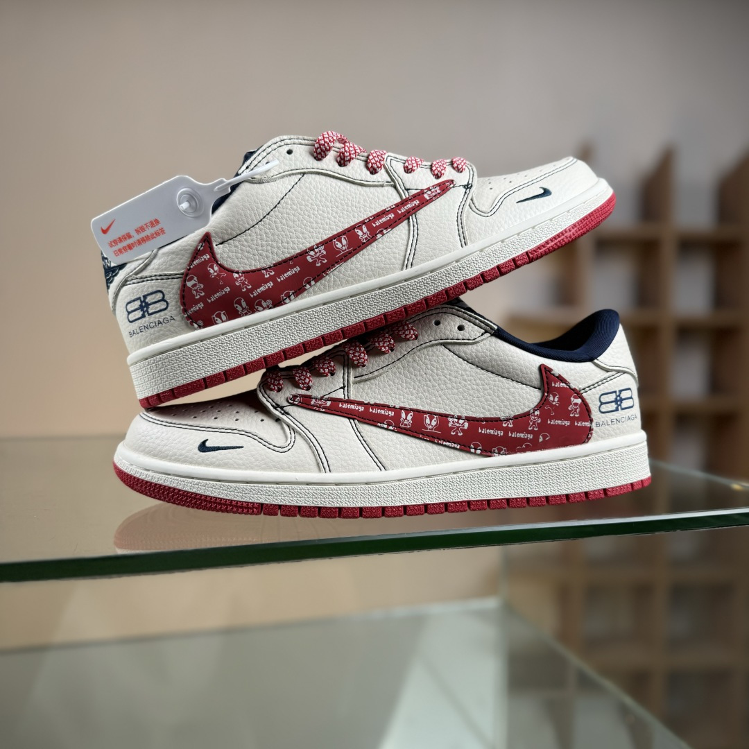 Travis Scott x Nike Air Jordan 1 Low x Balenciaga Air Jordan 1 Low 反转白红小勾满天星倒钩 DS2025-001-莆田鞋,莆田鞋货源,高仿鞋,高仿鞋货源,安福档口,莆田高仿鞋,莆田鞋批发,高仿鞋批发,莆田高仿运动鞋,高仿运动鞋,莆田运动鞋 Travis Scott x Nike Air Jordan 1 Low x Balenciaga Air Jordan 1 Low 反转白红小勾满天星倒钩 DS2025-001