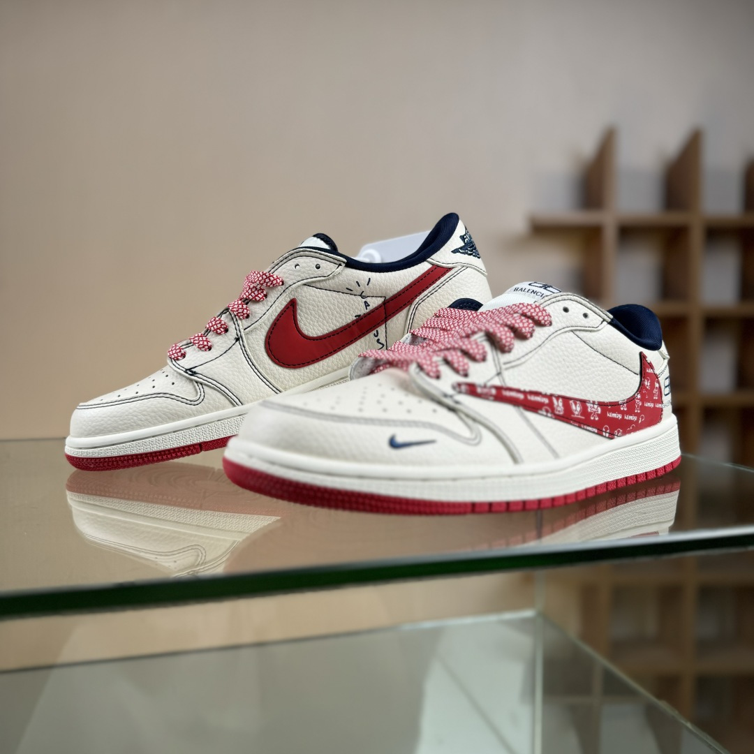 Travis Scott x Nike Air Jordan 1 Low x Balenciaga Air Jordan 1 Low 反转白红小勾满天星倒钩 DS2025-001-莆田鞋,莆田鞋货源,高仿鞋,高仿鞋货源,安福档口,莆田高仿鞋,莆田鞋批发,高仿鞋批发,莆田高仿运动鞋,高仿运动鞋,莆田运动鞋 Travis Scott x Nike Air Jordan 1 Low x Balenciaga Air Jordan 1 Low 反转白红小勾满天星倒钩 DS2025-001