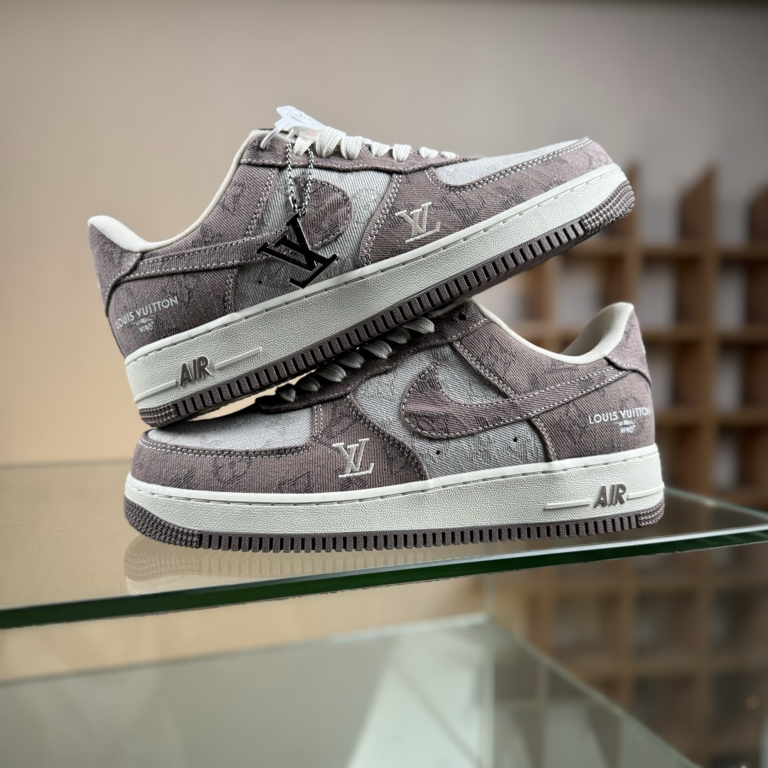 Nike Air Force 1 Low 07 x Louis Vuitton 棕灰牛仔 YF9511-821-莆田鞋,莆田鞋货源,高仿鞋,高仿鞋货源,安福档口,莆田高仿鞋,莆田鞋批发,高仿鞋批发,莆田高仿运动鞋,高仿运动鞋,莆田运动鞋 Nike Air Force 1 Low 07 x Louis Vuitton 棕灰牛仔 YF9511-821